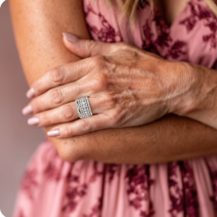 Vintage Laget Zirkonia Ring