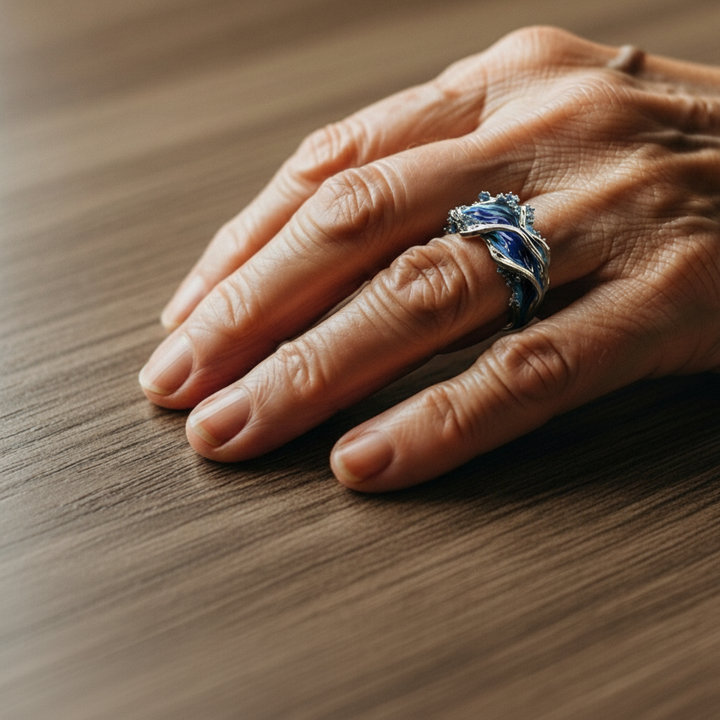 Vintage Gylden Hav Bølge Ring