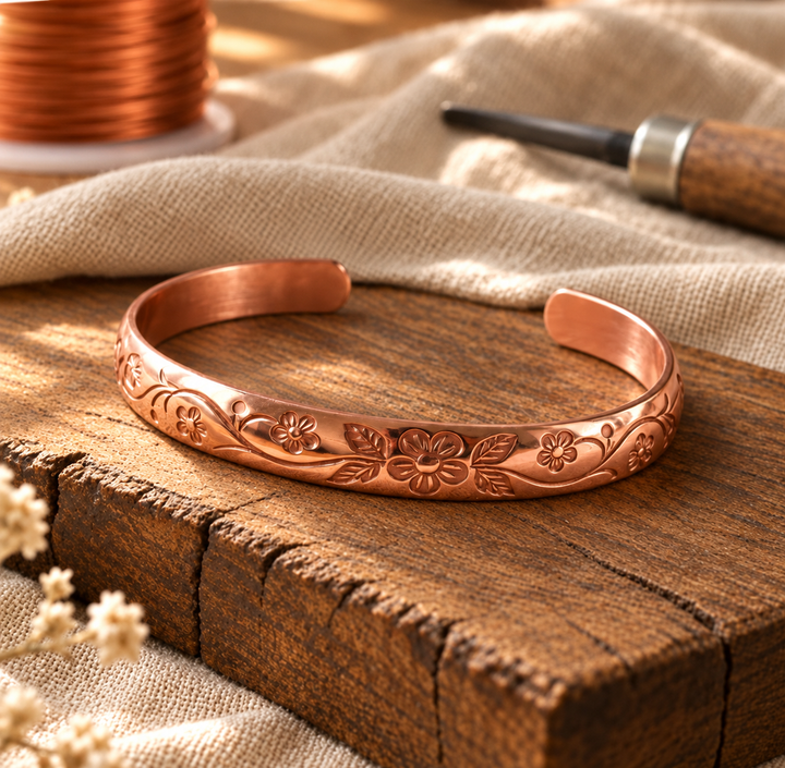 Blomst Kobberarmbånd