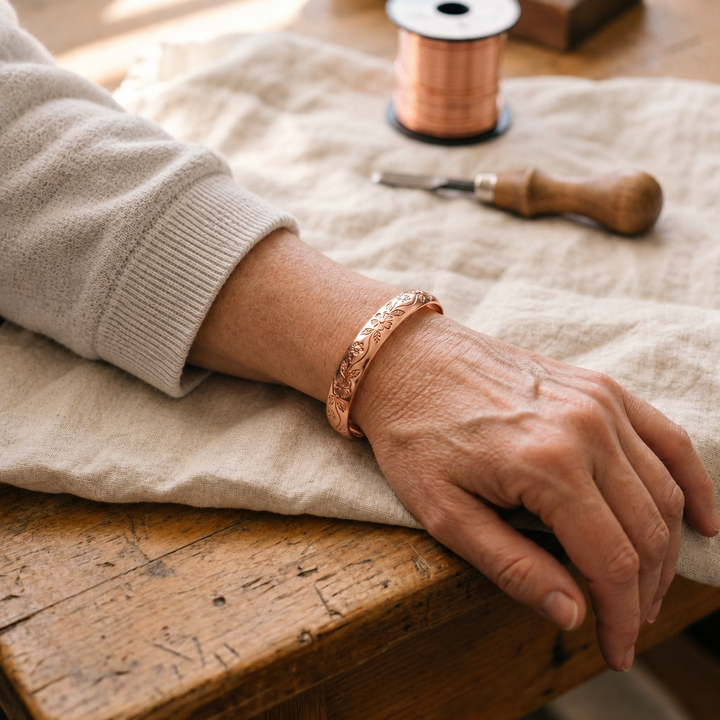 Blomst Kobberarmbånd