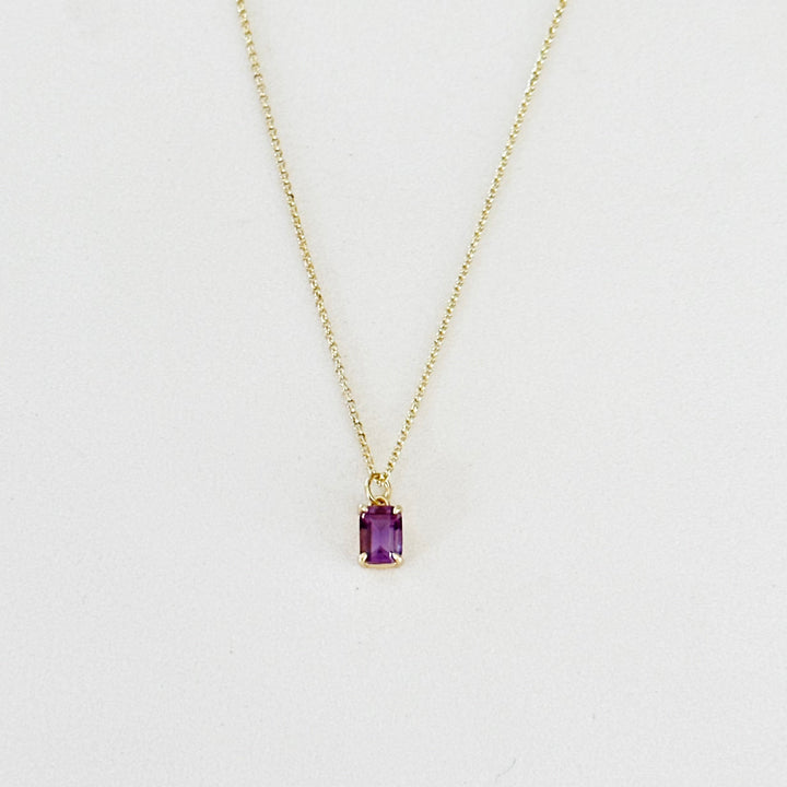 Violetta Ametyst Baguette Halskjede