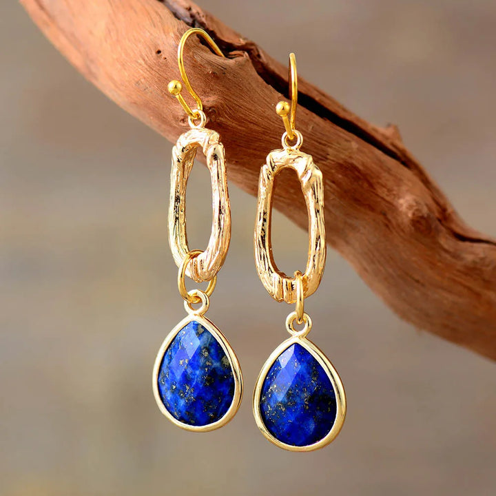 Tåredråpe Lapis Lazuli Øredobber
