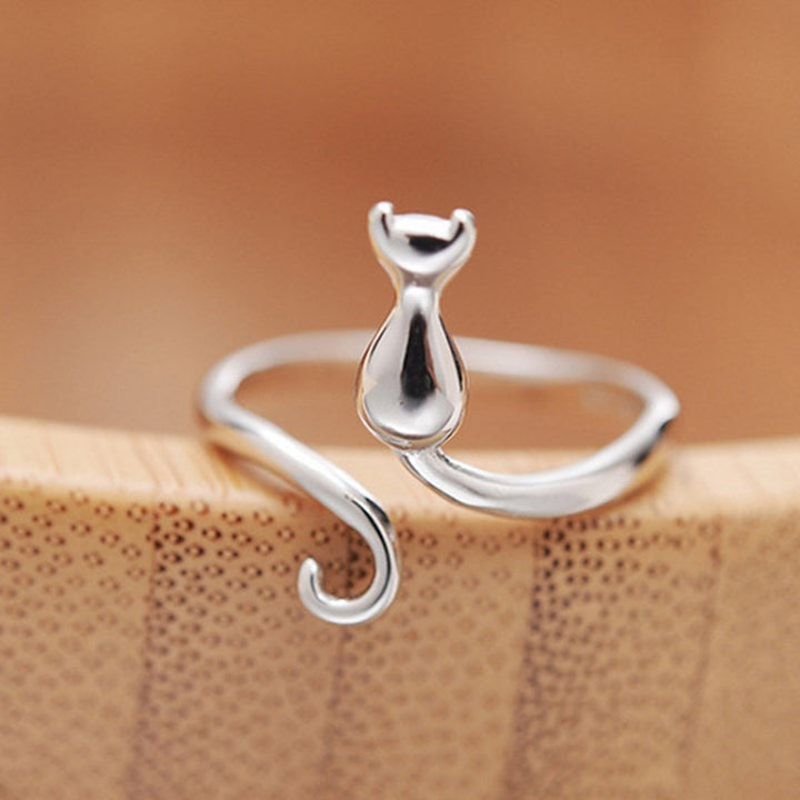 925 Sterling Sølv Justerbar Kattunge Ring