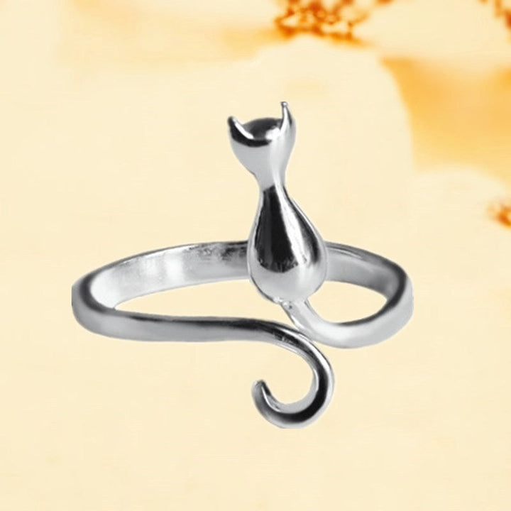 925 Sterling Sølv Justerbar Kattunge Ring