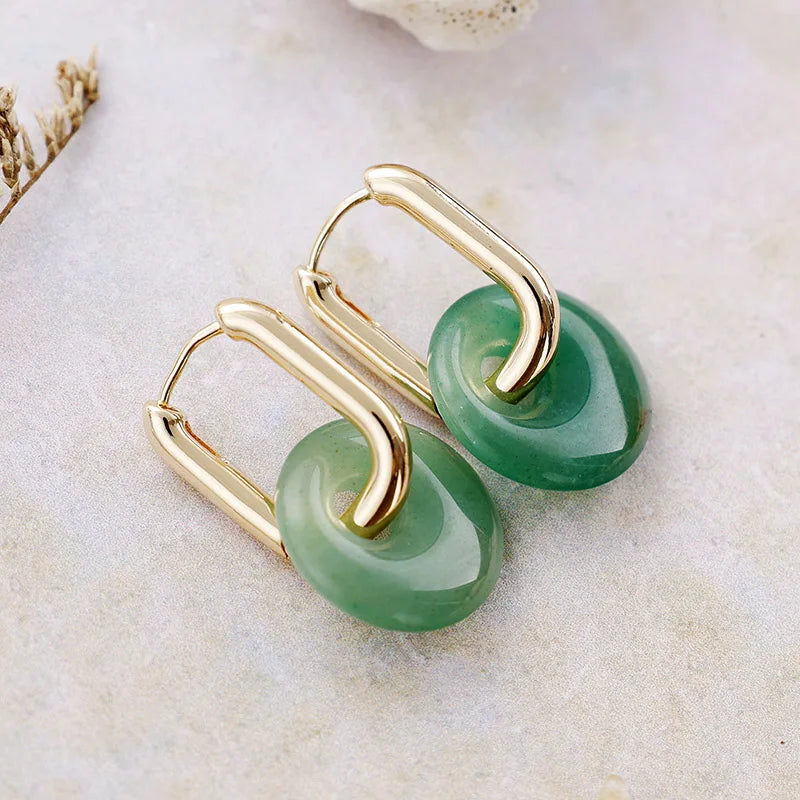 Aventurine Karabinkrok Fiskekrok Øredobber