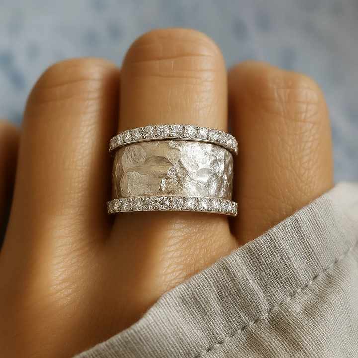 Vintage Sølvbelagt Zirkonia Ring