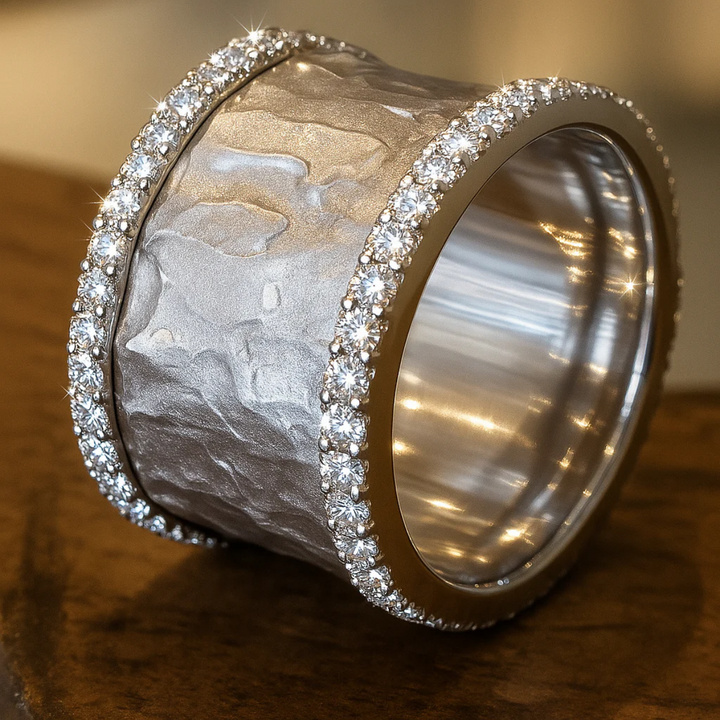 Vintage Sølvbelagt Zirkonia Ring