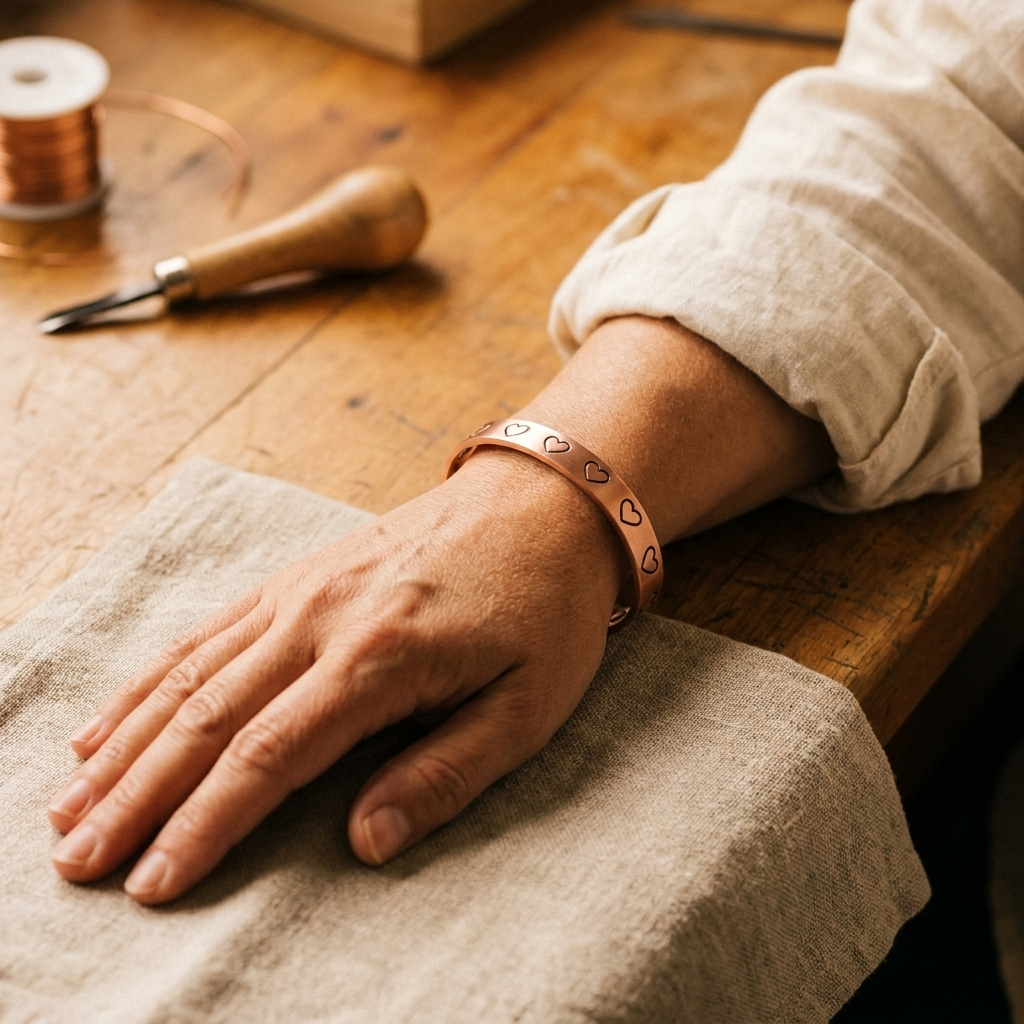 Hjerte Kobber Armbånd