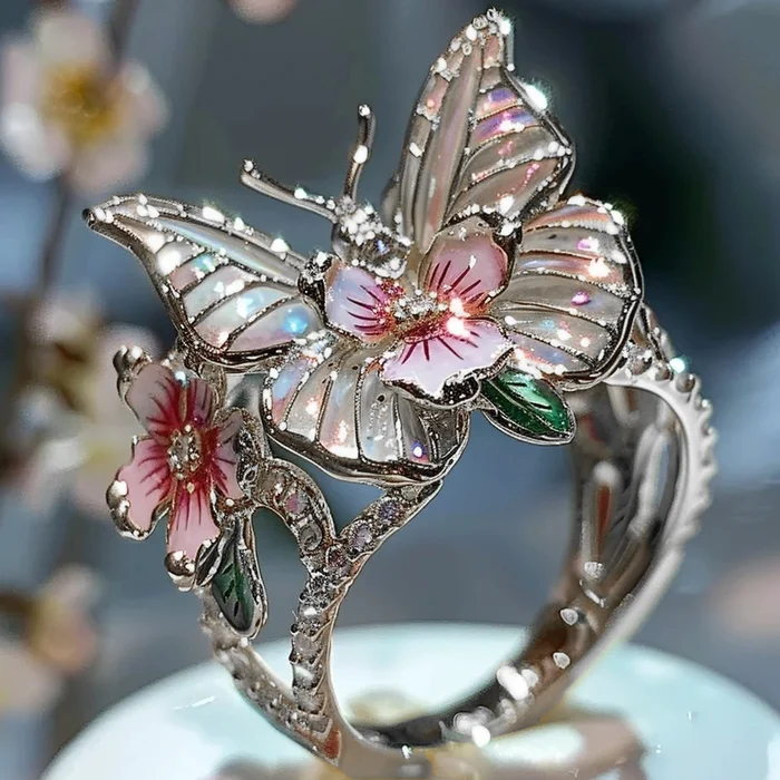 Vintage Gylden Canifis Blomsterring