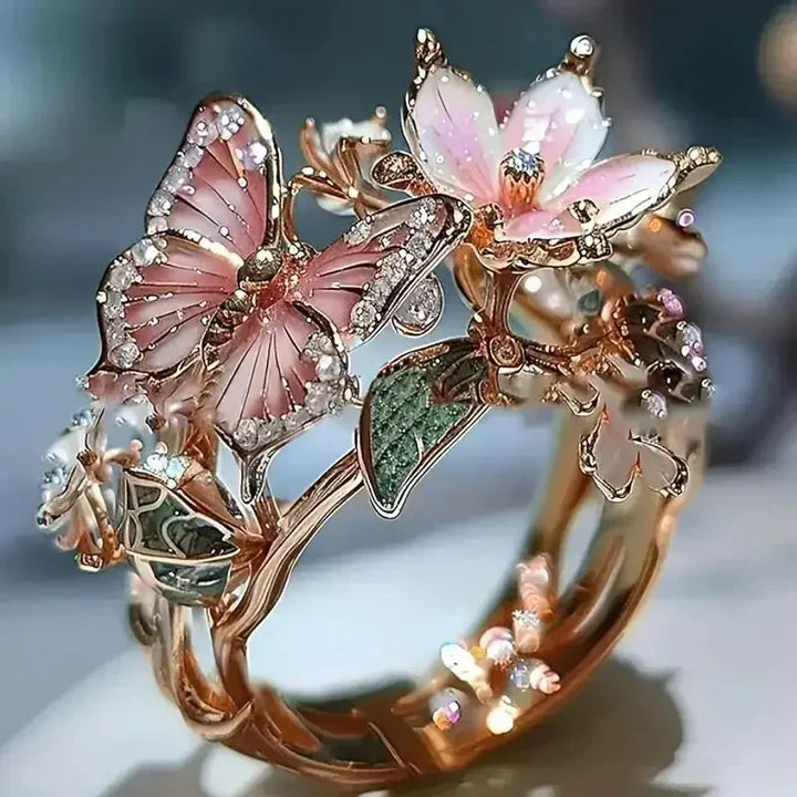 Strålende Sommerfugl Zirkonia Ring