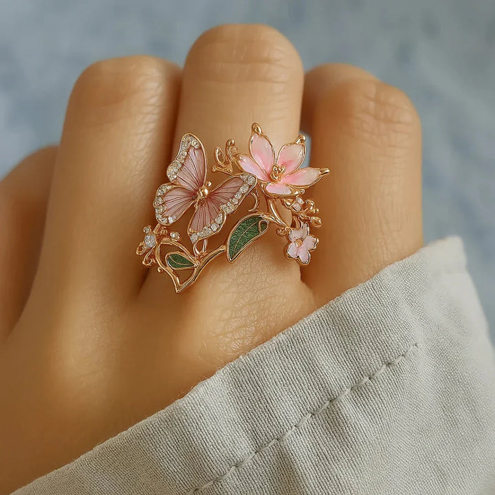 Strålende Sommerfugl Zirkonia Ring