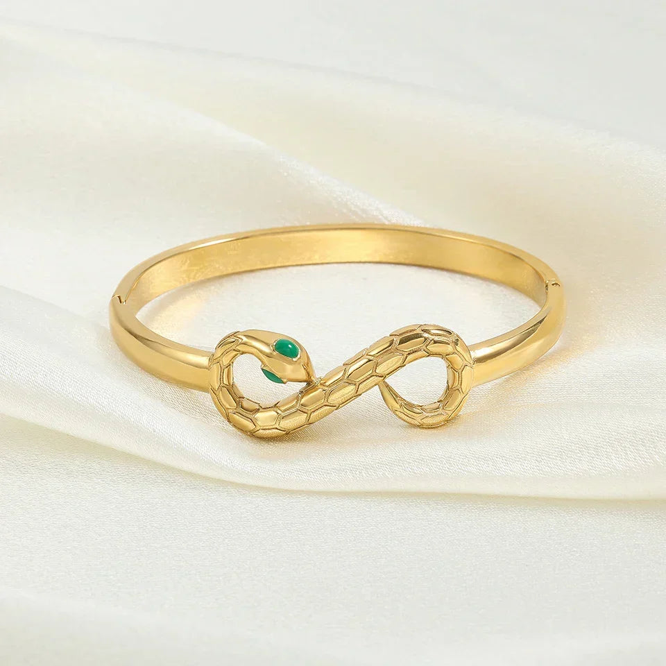 Gull Slange Uendelig Armring