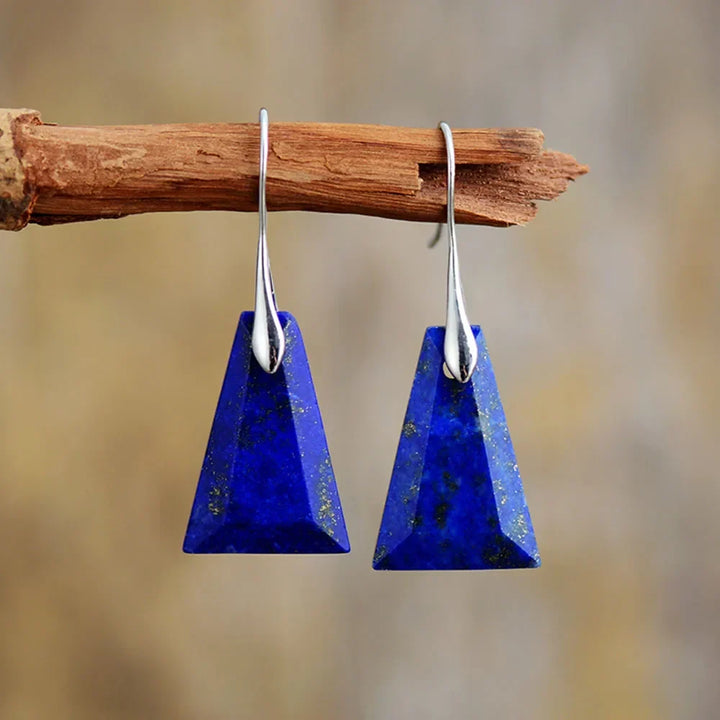 Lapis Lazuli Trapesformede Øredobber
